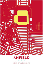 Load image into Gallery viewer, Liverpool Map - Anfield - Tapestry Maps