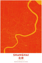 Load image into Gallery viewer, Map Print of Shanghai, China - Tapestry Maps