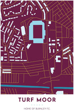 Load image into Gallery viewer, Burnley F.C. Map - Turf Moor - Tapestry Maps