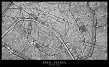 Load image into Gallery viewer, Paris Map - Black & White Edition - Tapestry Maps