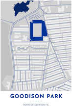 Load image into Gallery viewer, Everton Map - Goodison Park - Tapestry Maps