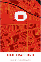 Load image into Gallery viewer, Manchester United Map - Old Trafford - Tapestry Maps

