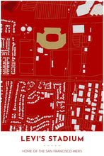 Load image into Gallery viewer, San Francisco 49ers Map - Levi's Stadium - Tapestry Maps
