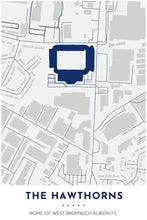 Load image into Gallery viewer, West Bromwich Albion Map - The Hawthorns - Tapestry Maps
