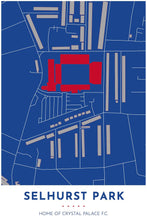 Load image into Gallery viewer, Crystal Palace Map - Selhurst Park - Tapestry Maps
