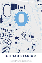 Load image into Gallery viewer, Manchester City Map - Etihad Stadium - Tapestry Maps
