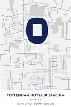 Load image into Gallery viewer, Spurs Map - Tottenham Hotspur Stadium - Tapestry Maps
