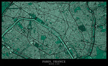 Load image into Gallery viewer, Paris Map - Forest Green Edition - Tapestry Maps
