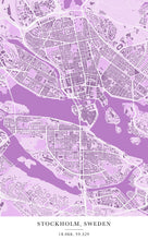 Load image into Gallery viewer, Stockholm - Lavender Edition - Tapestry Maps
