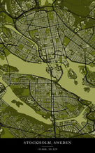 Load image into Gallery viewer, Stockholm Map - Industrial Edition - Tapestry Maps
