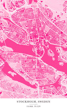 Load image into Gallery viewer, Stockholm Map - Raspberry Edition - Tapestry Maps
