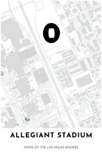 Load image into Gallery viewer, Las Vegas Raiders Map - Allegiant Stadium - Tapestry Maps
