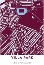 Load image into Gallery viewer, Aston Villa Map - Villa Park - Tapestry Maps
